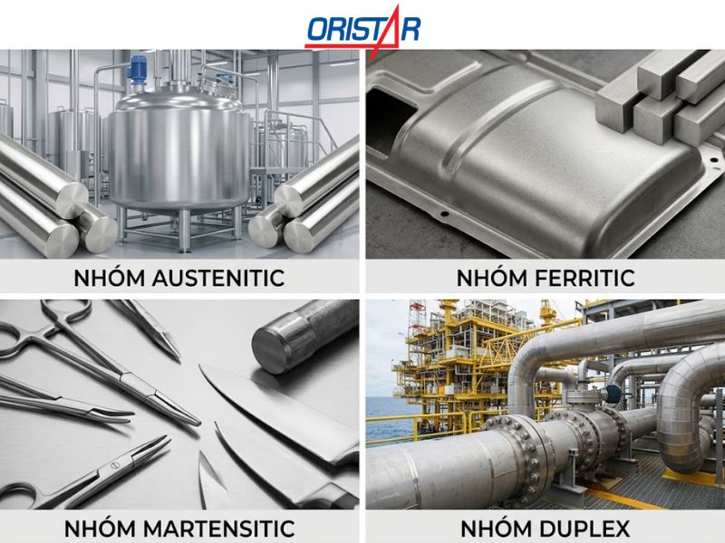 Phân loại thép không gỉ phổ biến